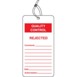 Quality Control Tag - Rejected (Pack of 10) - TESTTTTT!!!!! 