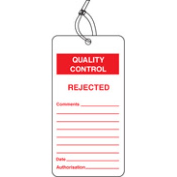Quality Control Tag - Rejected (Pack of 10) - TESTTTTT!!!!! 