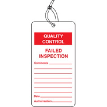 Quality Control Tag - Failed Inspection (Pack of 10) - TESTTTTT!!!!! 