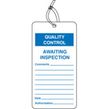 Quality Control Tag - Awaiting Inspection (Pack of 10) - TESTTTTT!!!!! 