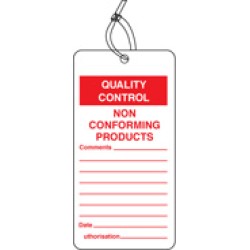 Quality Control Tag - Non Conforming Product (Pack of 10) - TESTTTTT!!!!! 