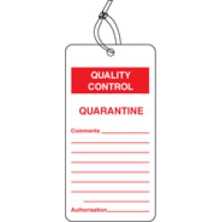 Quality Control Tag - Quarantine (Pack of 10) - TESTTTTT!!!!! 