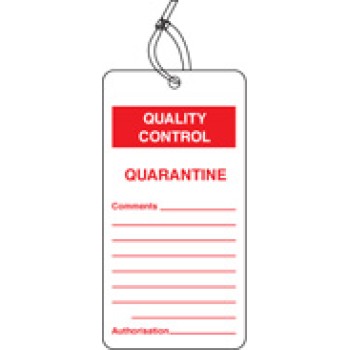 Quality Control Tag - Quarantine (Pack of 10) - TESTTTTT!!!!! Quality Control Tag - Quarantine (Pack of 10) - TESTTTTT!!!!!