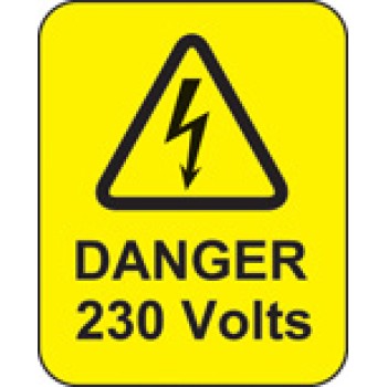 Danger - 230 Volts Labels - TESTTTTT!!!!! 