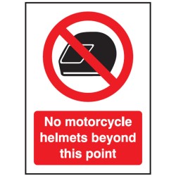 No Motorcycle Helmets Beyond this Point - Window Sticker - TESTTTTT!!!!! 