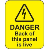 Danger - Back of this Panel Is Live Labels - TESTTTTT!!!!! Danger - Back of this Panel Is Live Labels - TESTTTTT!!!!!
