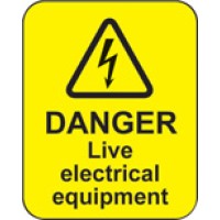 Danger - Live Electrical Equipment Labels - TESTTTTT!!!!! Danger - Live Electrical Equipment Labels - TESTTTTT!!!!!