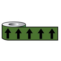 Black Arrows On Green - Pipeline ID Tape - TESTTTTT!!!!! Black Arrows On Green - Pipeline ID Tape - TESTTTTT!!!!!