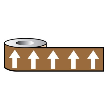 White Arrows On Brown - Pipeline ID Tape - TESTTTTT!!!!! White Arrows On Brown - Pipeline ID Tape - TESTTTTT!!!!!