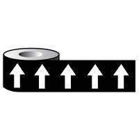 White Arrows On Black - Pipeline ID Tape - TESTTTTT!!!!! White Arrows On Black - Pipeline ID Tape - TESTTTTT!!!!!