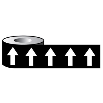 White Arrows On Black - Pipeline ID Tape - TESTTTTT!!!!! White Arrows On Black - Pipeline ID Tape - TESTTTTT!!!!!