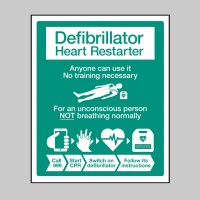 AED Sign with Instructions - RCUK Design AED Sign with Instructions - RCUK Design