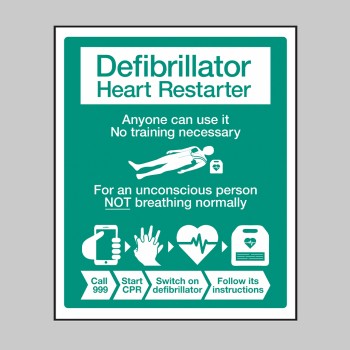 AED Sign with Instructions - RCUK Design AED Sign with Instructions - RCUK Design