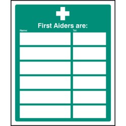 First Aiders Are (Space for 6) - TESTTTTT!!!!! First Aiders Are (Space for 6) - TESTTTTT!!!!!