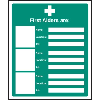 First Aiders Are (Space for 3) - TESTTTTT!!!!! First Aiders Are (Space for 3) - TESTTTTT!!!!!