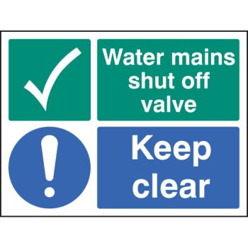 Water Mains Shut Off Valve - Keep Clear - TESTTTTT!!!!! 