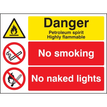 Petroleum Spirit - Highly Flammable - No Smoking, Naked Lights - TESTTTTT!!!!! 