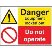 Danger - Equipment Locked Out - Do Not Operate Danger - Equipment Locked Out - Do Not Operate