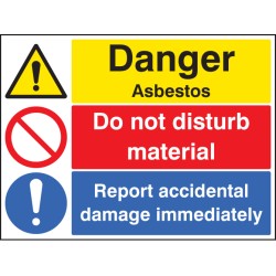 Danger - Asbestos Do Not Disturb Material Report Damage - TESTTTTT!!!!! 