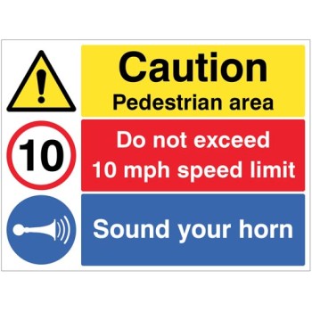 Caution - Pedestrian Area - Sound Horn - Do Not Exceed 10mph - TESTTTTT!!!!! 