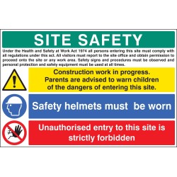 Site Safety - H&S Act - Construction Work - Helmets - Unauthorised Entry Forbidden - TESTTTTT!!!!! Site Safety - H&S Act - Construction Work - Helmets - Unauthorised Entry Forbidden - TESTTTTT!!!!!