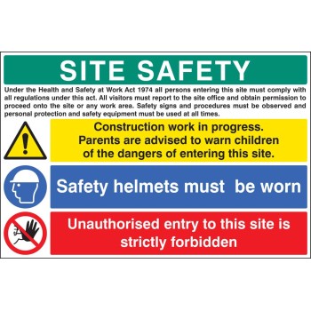 Site Safety - H&S Act - Construction Work - Helmets - Unauthorised Entry Forbidden - TESTTTTT!!!!! Site Safety - H&S Act - Construction Work - Helmets - Unauthorised Entry Forbidden - TESTTTTT!!!!!
