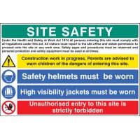 Site Safety - H&S Act - Construction Work - Helmets - Hi Vis - Unauthorised Entry Forbidden - TESTTTTT!!!!! Site Safety - H&S Act - Construction Work - Helmets - Hi Vis - Unauthorised Entry Forbidden - TESTTTTT!!!!!