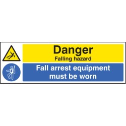 Danger - Falling Hazard - Fall Arrest Equipment Must be Worn - TESTTTTT!!!!! Danger - Falling Hazard - Fall Arrest Equipment Must be Worn - TESTTTTT!!!!!