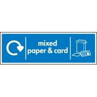 Mixed Paper & Card - WRAP Recycling Sign Mixed Paper & Card - WRAP Recycling Sign