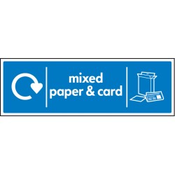 Mixed Paper & Card - WRAP Recycling Sign Mixed Paper & Card - WRAP Recycling Sign