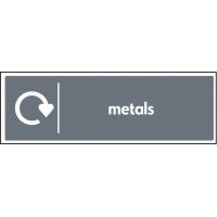 Metals - WRAP Recycling Sign Metals - WRAP Recycling Sign