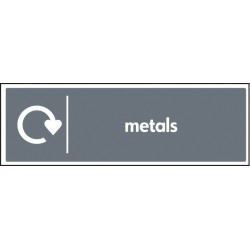 Metals - WRAP Recycling Sign Metals - WRAP Recycling Sign
