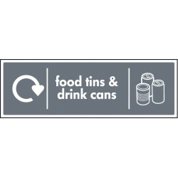 Food Tins & Drink Cans - WRAP Recycling Sign Food Tins & Drink Cans - WRAP Recycling Sign