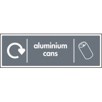 Aluminium Cans - WRAP Recycling Sign Aluminium Cans - WRAP Recycling Sign