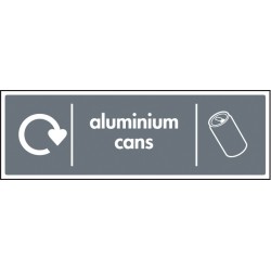 Aluminium Cans - WRAP Recycling Sign Aluminium Cans - WRAP Recycling Sign