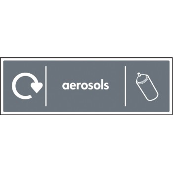 Aerosols - WRAP Recycling Sign Aerosols - WRAP Recycling Sign