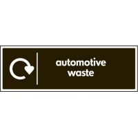 Automotive Waste - WRAP Recycling Sign Automotive Waste - WRAP Recycling Sign