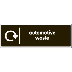 Automotive Waste - WRAP Recycling Sign Automotive Waste - WRAP Recycling Sign
