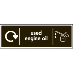 Used Engine Oil - WRAP Recycling Sign Used Engine Oil - WRAP Recycling Sign