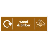 Wood & Timber - WRAP Recycling Sign Wood & Timber - WRAP Recycling Sign