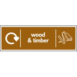 Wood & Timber - WRAP Recycling Sign Wood & Timber - WRAP Recycling Sign