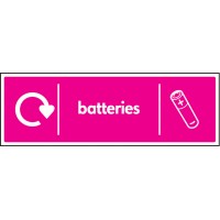 Batteries - WRAP Recycling Sign Batteries - WRAP Recycling Sign