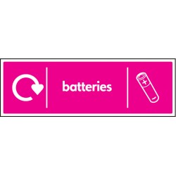 Batteries - WRAP Recycling Sign Batteries - WRAP Recycling Sign