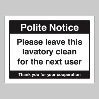 Please Leave Lavatory Clean for the Next User - TESTTTTT!!!!! Please Leave Lavatory Clean for the Next User - TESTTTTT!!!!!