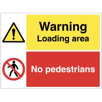 Caution - Loading Area - No Pedestrians Caution - Loading Area - No Pedestrians