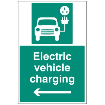 Electric Vehicle Charging Point - Left Arrow Electric Vehicle Charging Point - Left Arrow