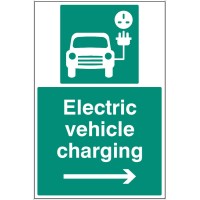 Electric Vehicle Charging Point - Right Arrow Electric Vehicle Charging Point - Right Arrow