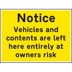Notice - Vehicles and Contents Left At Owners Risk - TESTTTTT!!!!! Notice - Vehicles and Contents Left At Owners Risk - TESTTTTT!!!!!