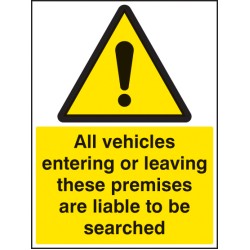 All Vehicles Entering Or Leaving Liable to be Searched - TESTTTTT!!!!! All Vehicles Entering Or Leaving Liable to be Searched - TESTTTTT!!!!!