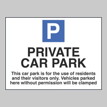 Private Car Park - Use of Residents and Visitors Only - Vehicles Parked without Permission will be Clamped - TESTTTTT!!!!! 